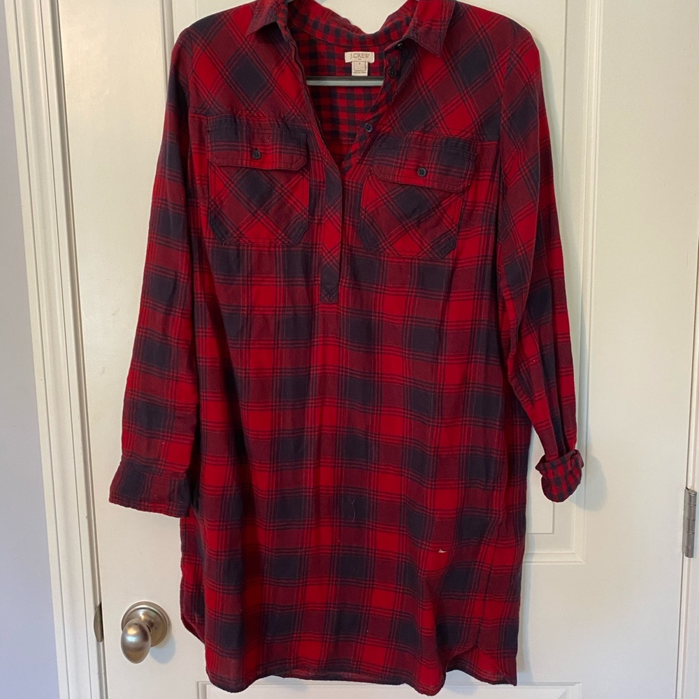 J Crew Flannel Dress